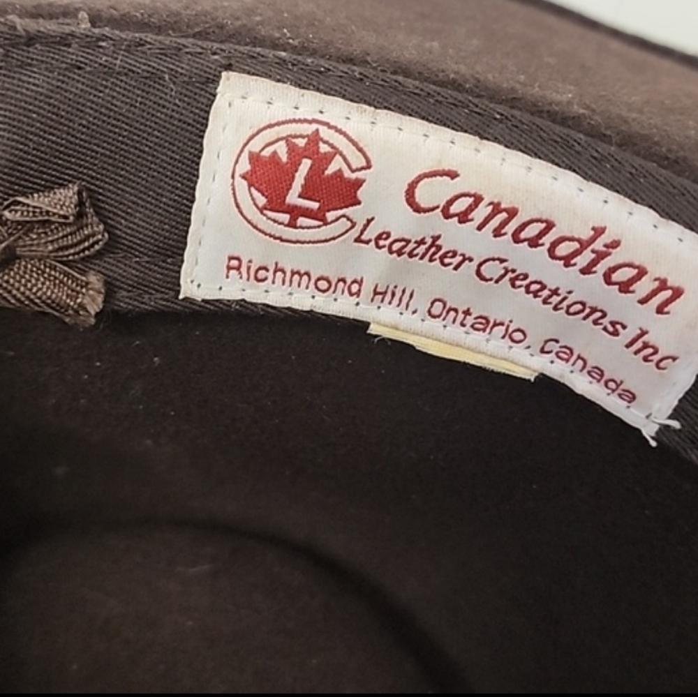 Canadian Leather Wool Waterproof Brown Western Cowboy Hat Men's - Picture 9 of 10